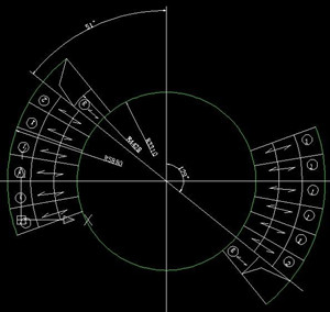 塔頂平臺鋼格板布置圖   塔頂平臺鋼格板布置圖